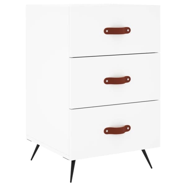 vidaXL Sängbord vit 40x40x66 cm konstruerat trä
