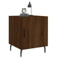 Miniatyrbilde 3 av 11: vidaXL Nattbord 2 stk brun eik 40x40x50 cm konstruert tre