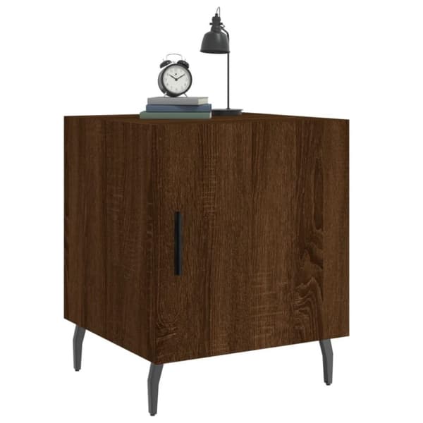 vidaXL Nattbord 2 stk brun eik 40x40x50 cm konstruert tre