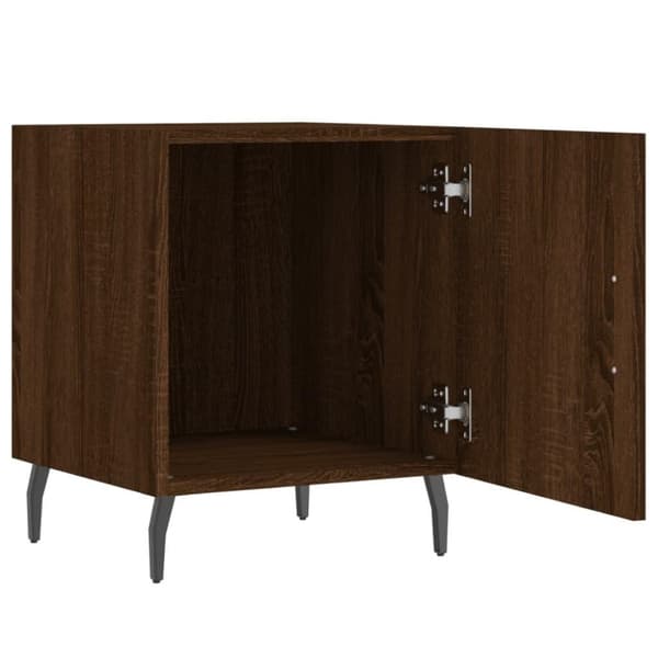 vidaXL Nattbord 2 stk brun eik 40x40x50 cm konstruert tre