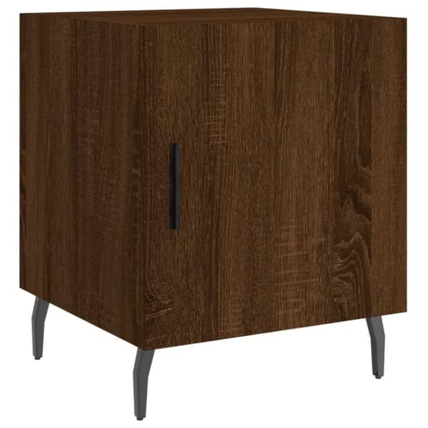 vidaXL Nattbord 2 stk brun eik 40x40x50 cm konstruert tre