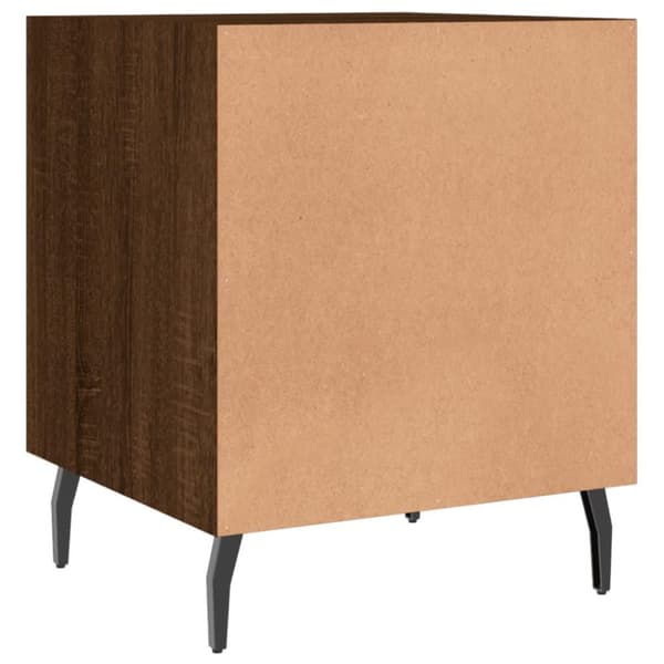 vidaXL Nattbord 2 stk brun eik 40x40x50 cm konstruert tre