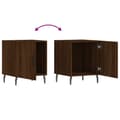 Miniatyrbilde 9 av 11: vidaXL Nattbord 2 stk brun eik 40x40x50 cm konstruert tre