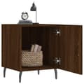 Miniatyrbilde 2 av 11: vidaXL Nattbord 2 stk brun eik 40x40x50 cm konstruert tre
