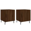 Miniatyrbilde 1 av 11: vidaXL Nattbord 2 stk brun eik 40x40x50 cm konstruert tre