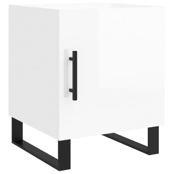 vidaXL Nattbord 2 stk høyglans hvit 40x40x50 cm konstruert tre