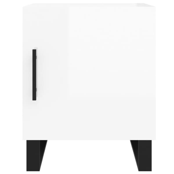 vidaXL Nattbord 2 stk høyglans hvit 40x40x50 cm konstruert tre