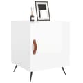 Miniatyrbilde 3 av 11: vidaXL Nattbord 2 stk høyglans hvit 40x40x50 cm konstruert tre