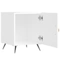 Miniatyrbilde 4 av 11: vidaXL Nattbord 2 stk høyglans hvit 40x40x50 cm konstruert tre
