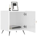 Miniatyrbilde 2 av 11: vidaXL Nattbord 2 stk høyglans hvit 40x40x50 cm konstruert tre