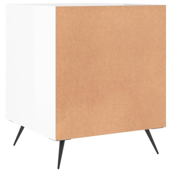 vidaXL sengeborde 2 stk. 40x40x50 cm konstrueret træ hvid højglans