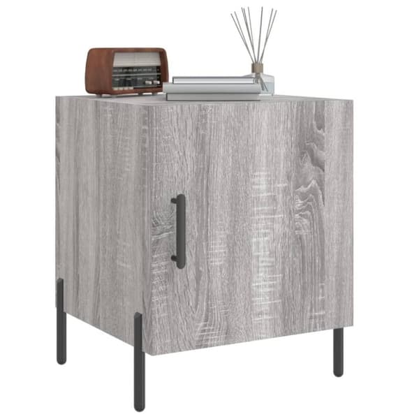 vidaXL Nattbord 2 stk grå sonoma 40x40x50 cm konstruert tre
