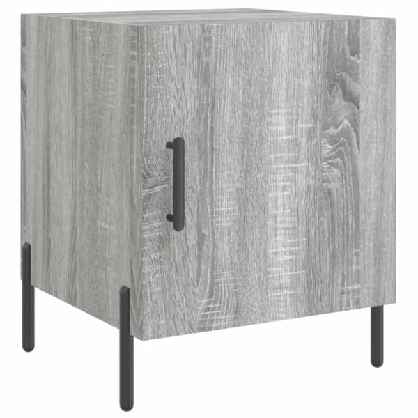vidaXL Nattbord 2 stk grå sonoma 40x40x50 cm konstruert tre