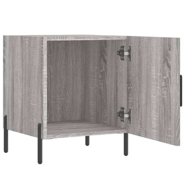 vidaXL Nattbord 2 stk grå sonoma 40x40x50 cm konstruert tre