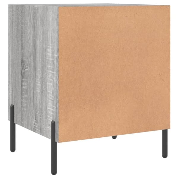 vidaXL Nattbord 2 stk grå sonoma 40x40x50 cm konstruert tre