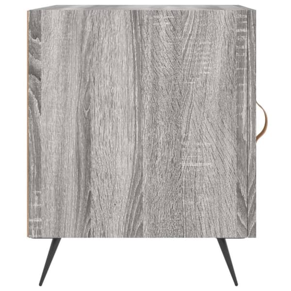 vidaXL sengeborde 2 stk. 40x40x50 cm konstrueret træ grå sonoma-eg