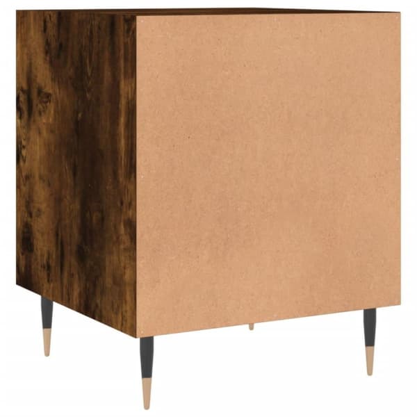 vidaXL sengeborde 2 stk. 40x40x50 cm konstrueret træ røget egetræ