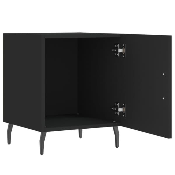 vidaXL Yöpöydät 2 kpl musta 40x40x50 cm tekninen puu