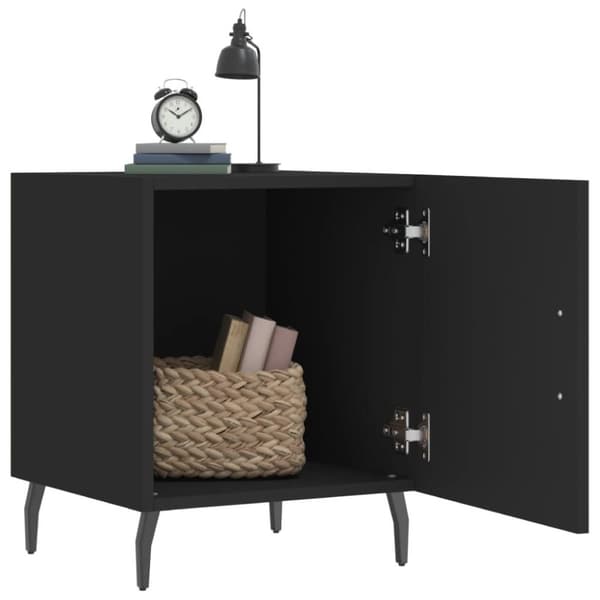 vidaXL Yöpöydät 2 kpl musta 40x40x50 cm tekninen puu