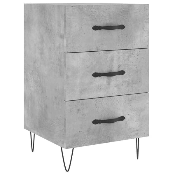 vidaXL Nattbord betonggrå 40x40x66 cm konstruert tre