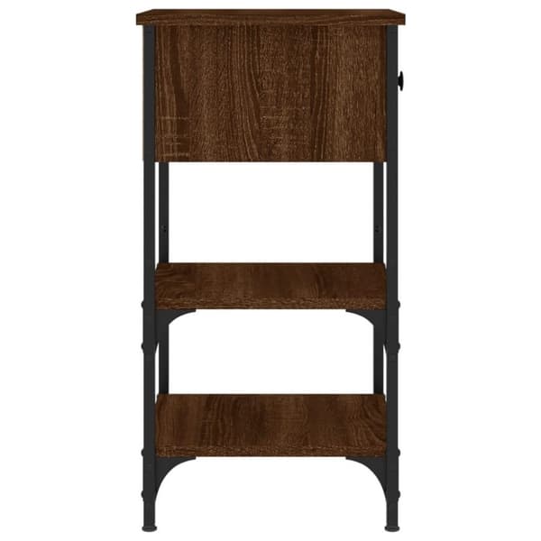 vidaXL Sängbord 2 st brun ek 34x36x70 cm konstruerat trä