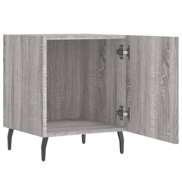 vidaXL Nattbord 2 stk grå sonoma 40x40x50 cm konstruert tre
