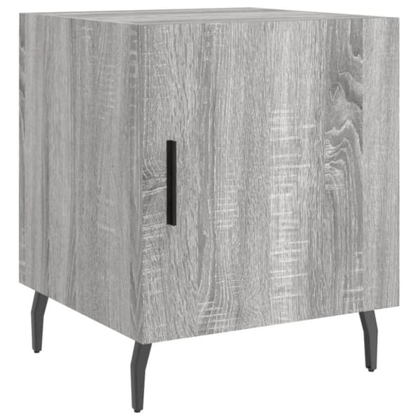 vidaXL Nattbord 2 stk grå sonoma 40x40x50 cm konstruert tre