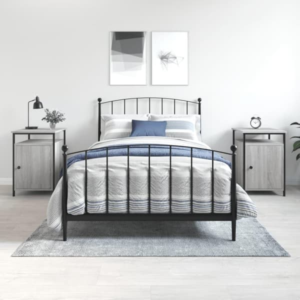 vidaXL Yöpöydät 2 kpl harmaa Sonoma 40x42x60 cm tekninen puu