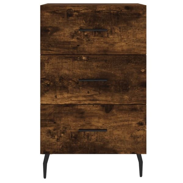 vidaXL Nattbord røkt eik 40x40x66 cm konstruert tre