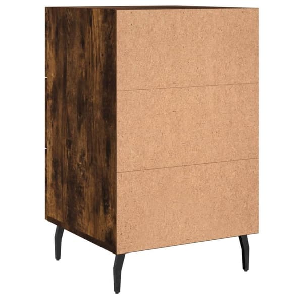vidaXL Nattbord røkt eik 40x40x66 cm konstruert tre