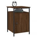 Miniatyrbilde 3 av 11: vidaXL Nattbord 2 stk brun eik 40x42x60 cm konstruert tre