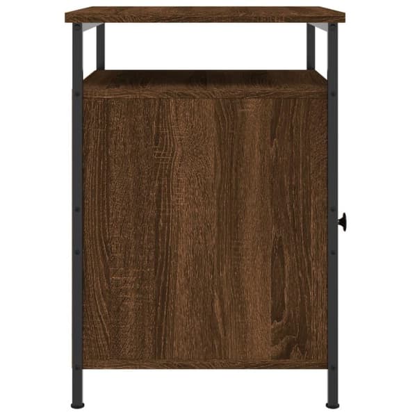 vidaXL sengeborde 2 stk. 40x42x60 cm konstrueret træ brunt egetræ
