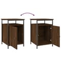 Miniatyrbillede 9 af 11: vidaXL sengeborde 2 stk. 40x42x60 cm konstrueret træ brunt egetræ