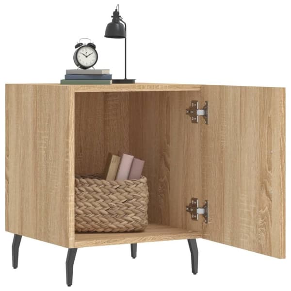 vidaXL Nattbord 2 stk sonoma eik 40x40x50 cm konstruert tre