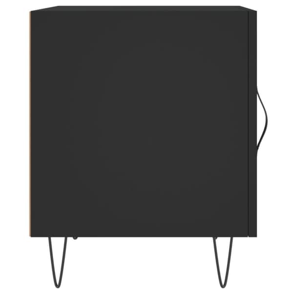 vidaXL Sängbord 2 st svart 40x40x50 cm konstruerat trä