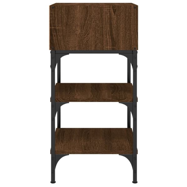 vidaXL Sängbord 2 st brun ek 35x34,5x70 cm konstruerat trä