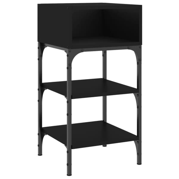 vidaXL sengeborde 2 stk. 35x34,5x70 cm konstrueret træ sort