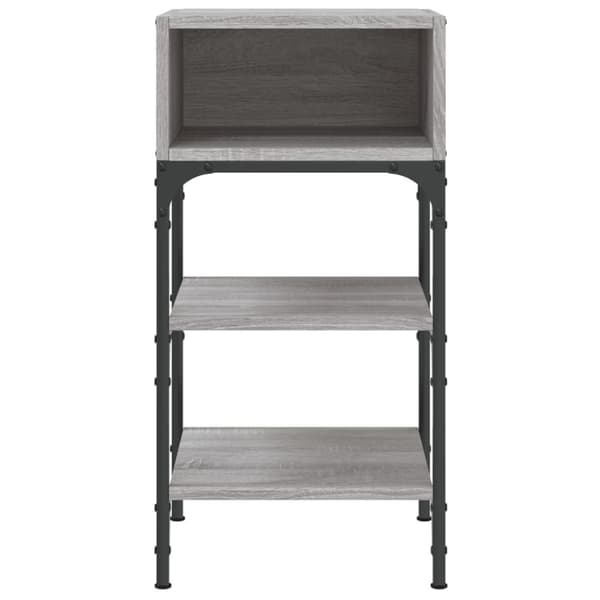 vidaXL sengebord 2 stk. 35x34,5x70 cm konstrueret træ grå sonoma-eg