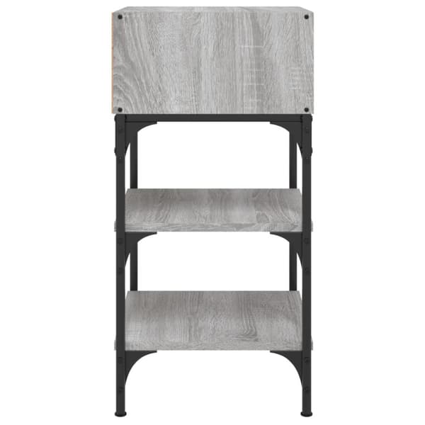 vidaXL sengebord 2 stk. 35x34,5x70 cm konstrueret træ grå sonoma-eg