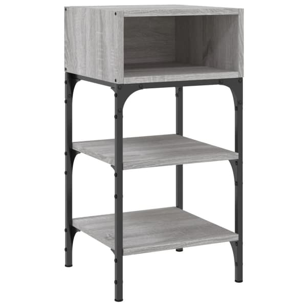 vidaXL Nattbord 2 stk grå sonoma 35x34,5x70 cm konstruert tre