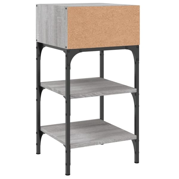 vidaXL Nattbord 2 stk grå sonoma 35x34,5x70 cm konstruert tre