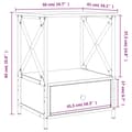 Miniatyrbilde 11 av 11: vidaXL Nattbord røkt eik 50x41x65 cm konstruert tre