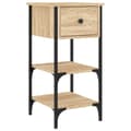 Miniatyrbilde 3 av 11: vidaXL Nattbord 2 stk sonoma eik 34x36x70 cm konstruert tre