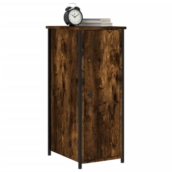 vidaXL Yöpöydät 2 kpl savutammi 32x42x80 cm tekninen puu