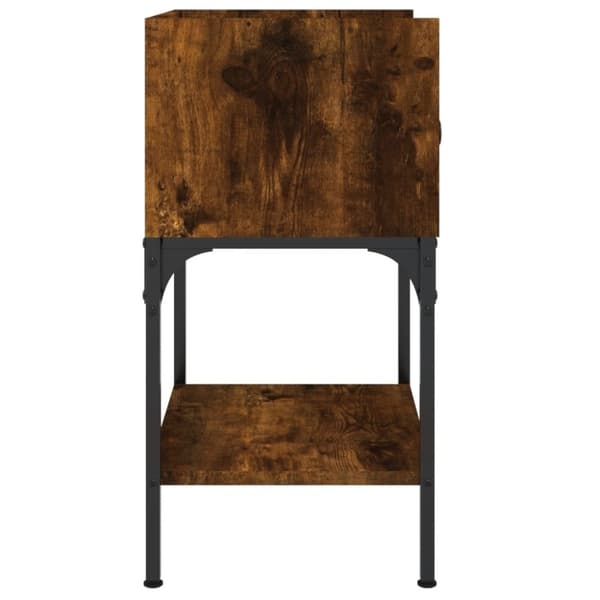 vidaXL sengeborde 2 stk. 40,5x31x60 cm røget egetræsfarve