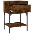 Miniatyrbilde 7 av 11: vidaXL Nattbord 2 stk røkt eik 40,5x31x60 cm konstruert tre