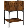 Miniatyrbilde 9 av 11: vidaXL Nattbord 2 stk røkt eik 40,5x31x60 cm konstruert tre