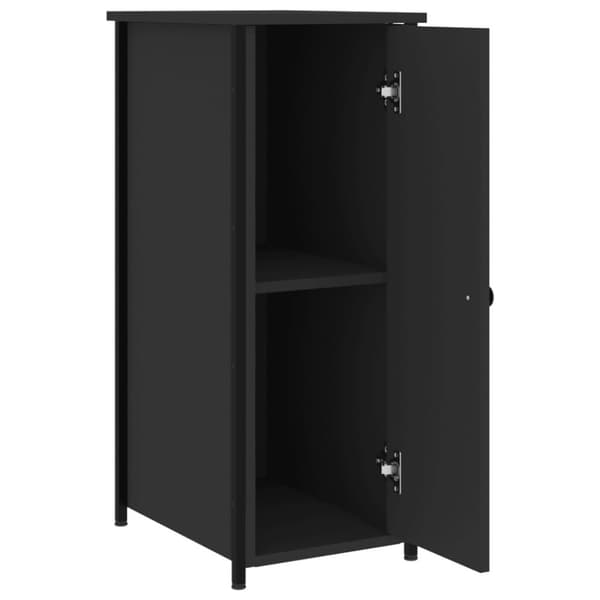 vidaXL Nattbord 2 stk svart 32x42x80 cm konstruert tre