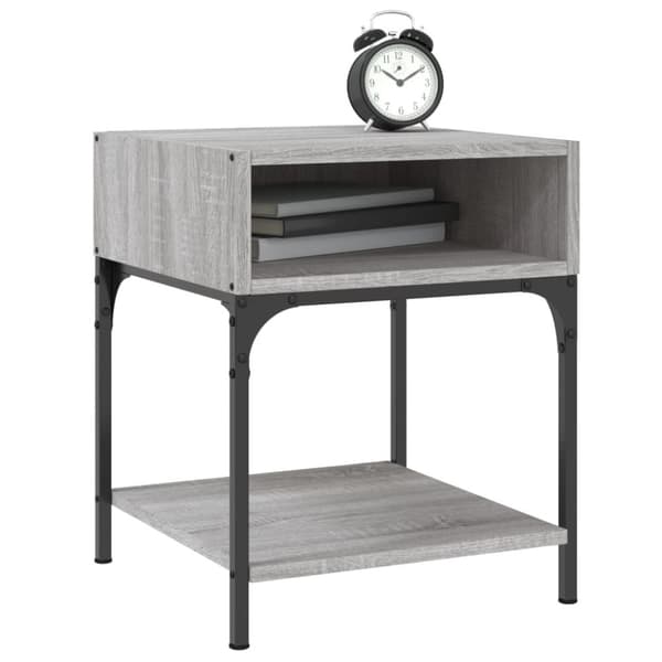 vidaXL Nattbord 2 stk grå sonoma 40x41x50 cm konstruert tre