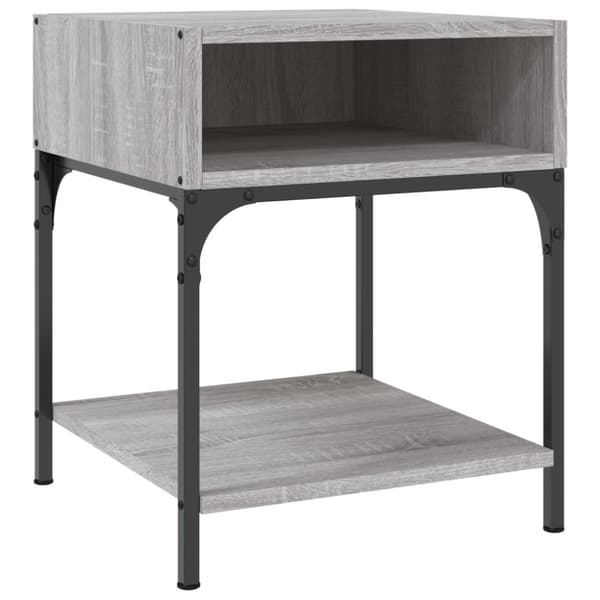 vidaXL Nattbord 2 stk grå sonoma 40x41x50 cm konstruert tre